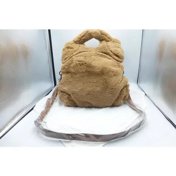 Foley + Corinna Hygge Tower Faux Fur Top Handle Crossbody Bag Tan New NWT H4 - Picture 5 of 11